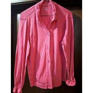 Hanes Pink Button Front Cardigan Sweater Womens M